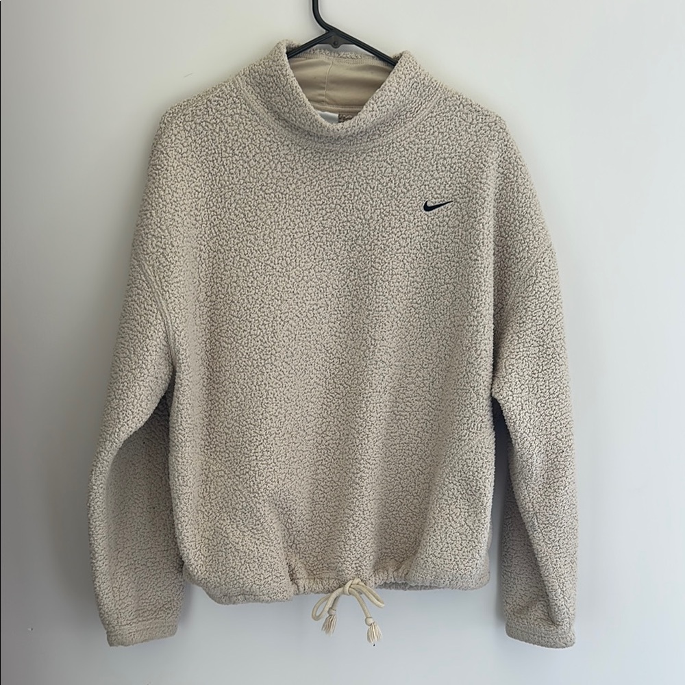 Nike Beige Sherpa Fleece Pullover